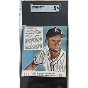 Vintage 1952 Redman Tobacco Eddie Joost SGC 5